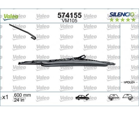 x SİLECEK SILENCIO SPOİLERLİ 60cm x1 VM105 SOL TARAF SAFRANE