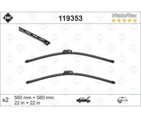 SILECEK SUPURGESI TAKIMI 560mm / 560mm MERCEDES W203 CL203 S203 C209 A209 . AUDI A4 SWF