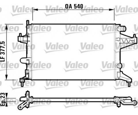 SU RADYATÖR CORSA C-COMBO C 1.7 Y17DT-Y17DTL AC KLİMASIZ MEK 540x375x26