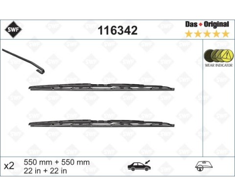 SİLECEK SÜPÜRGESİ ÖN AUDI A4 550 x 550 mm ESKİ TİP