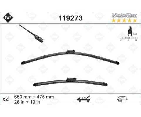 SILECEK ON 650 mm / 475 mm TESLA MODEL Y 5YJY 2019 MODEL 3 5YJ3 2018 VW PASSAT B8 T-ROC ARTEON