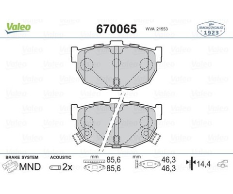 ARKA BALATA HYUNDAI ELENTRA II-III KIA CERATO 1.5 CRDİ NISSAN MAXIMA III 583022FA10-5830228A00