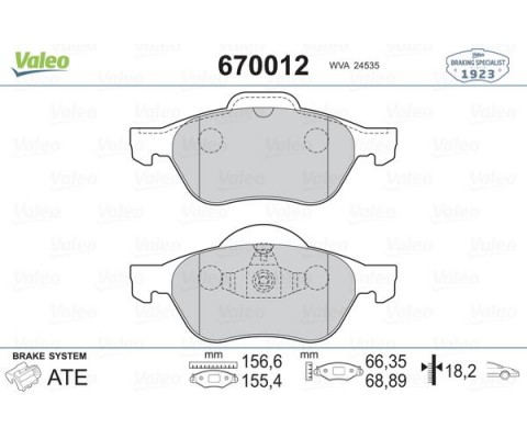 ÖN BALATA MEGANE II 02 SCENIC II 02 CLIO III 05 1.5dCi 1.6 16V 2.0 16V