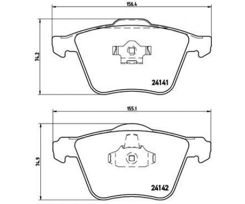 ÖN BALATA VOLVO XC90 2.5T 02 D5 02 T6 02 D5 V8 05 D5 09 3.2 06