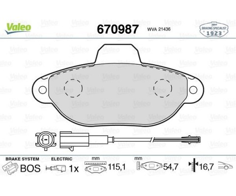 ÖN BALATA FİŞLİ FIAT PANDA 1.2 09 PANDA 1.4 10 500 1.2 11/08 FORD KA 1.2 2.09