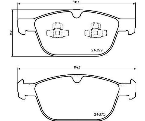 ÖN BALATA VOLVO XC60 D3 2008-2017 D4 12-17 D5 08-15 T5 2010-1207 T6 2008-2017 156