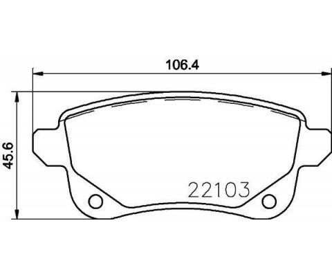 ARKA DİSK FREN BALATASI RENAULT GRAND SCENIC III 09 16 SCENIC III 09 16 SCENIC IV 16 TALISMAN 15 MEGANE IV 15 106.5x45.5x16