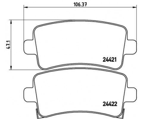 ARKA FREN BALATASI INSIGNIA A 08 17 SAAB 9.5 10 MALIBU 2.0D 2.4 12 16 İNÇ JANT