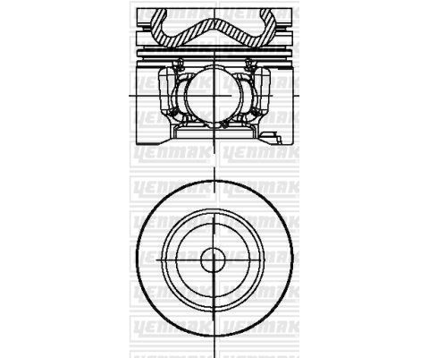 PISTON SEGMAN STD 7500MM FOCUS III 11 CORIER 14 B-MAX 14 1.6 TDCI FIESTA 08 1.6 TDCI EURO5 P308 P3008 PARTNER TEPE P207 P508 P5008 EXPERT III JUMPY III SCUDO III C3 III DS3 DS5 C5 III C4 PICASSO