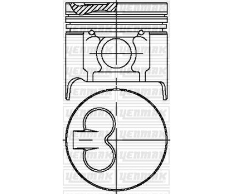 PISTON SEGMAN STD MAZDA E2200 YM 99- RF