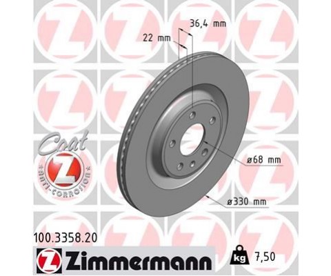 ARKA FREN AYNASI TOUAREG 3.0TDI 17 A4-A5 1.8 TFSI-2.0 TDI 08 A6 2.0 TFSI-2.8 FSI 11 330x22x5xHVLI 986479750-986479C86-DF6175S