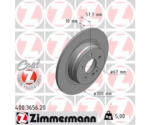 FREN DISKI ARKA MERCEDES W204 S204 C204 C207 A207