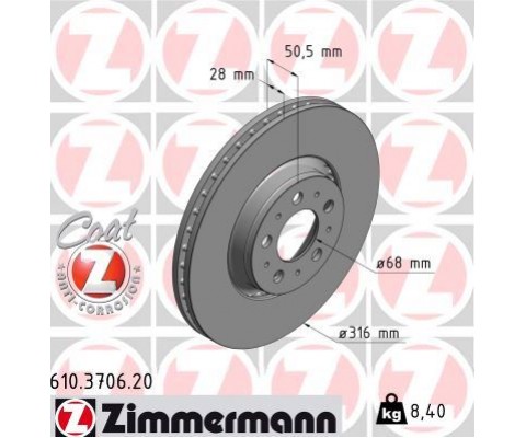 ON FREN DISK AYNA VOLVO S60 I 2.0 T -2.4 00 10 V70 II 2.4 05 08 XC90 I D3 / D5 09 14