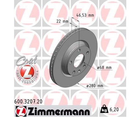 ÖN FREN DİSKİ A4-PASSAT 97-04 280x22 986478869-DF2806