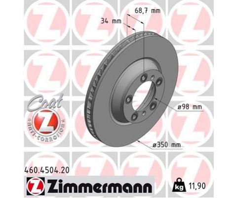 FREN DISKI ON SOL PORSCHE CAYENNE 9YA 17 PANAMERA 971 16 350 mm - 34 mm