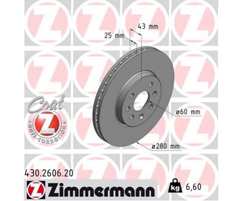 ÖN FREN AYNASI ASTRA H 1.4-1.6 04 MERIVA 1.6 03 COMBO 1.3 CDTİ 4.05 280x25x4DLxHAVALI 569067-95526653-95526654-93197712