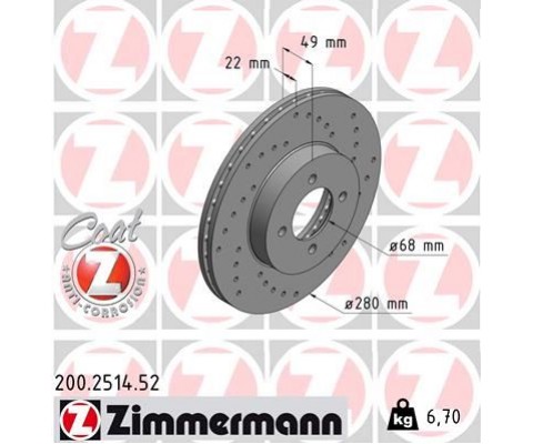 ÖN FREN AYNASI NISSAN ALMERA 00 02 PRIMERA 96 02 2.0ie 16V 280x7.7x 4 DELİK HAVALI