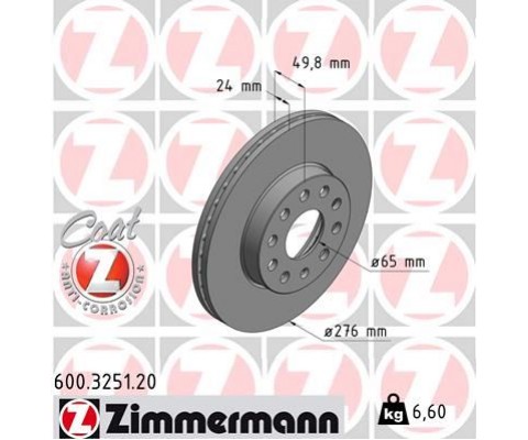 ÖN FREN AYNASI GOLF 7 12 LEON 13 A3 13 OCTAVIA 12 276x24x5DLxHVLI 0986479C47