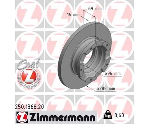 ARKA FREN DISK AYNASI TRANSIT CUSTOM V362 2.2TDCI 12 CAP 288 16