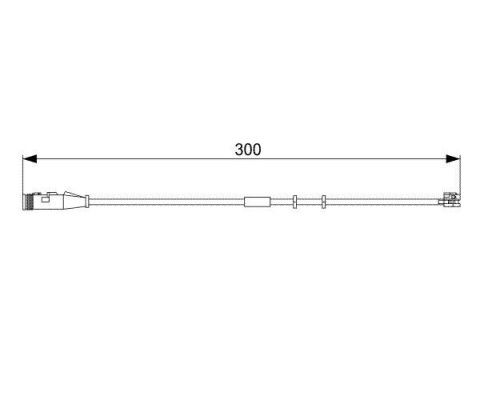 ÖN FREN BALATA FİŞİ İKAZ KABLOSU ASTRA H-ZAFIRA B 04 VECTRA C 1.9-2.0-2.2 GTS 04 300mm