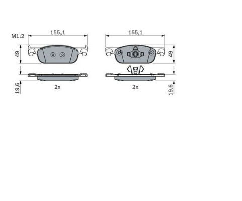 0986495424 ÖN BALATA CLIO IV 0.9 TCE-1.2-1.5DCI 12 DACIA DUSTER-LOGAN IISANDERO II 1.2-1.5DCI 12 0986495424