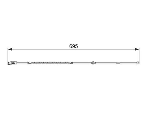 ÖN FREN BALATA FİŞİ İKAZ KABLOSU VECTRA C 04/2002 VECTRA C GTS 08/2002 SİGNUM 2003 678mm