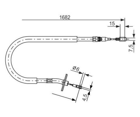 FREN HALATI SOL ARKA 1682mm MERCEDES SPRINTER 901 904 95 06