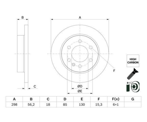 FREN DISKI ARKA MERCEDES SPRINTER B907 B910 18 ELEKTRONIK PARK FRENI