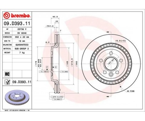 ARKA FREN AYNASI VOLVO S60 10 13 S80 II 08 13 V60 10 V70 08 XC70 07 13 302x5DL