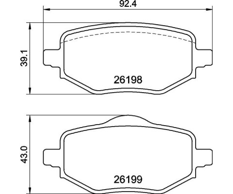 ARKA FREN BALATASI OTOMATİK EL FRENİ CORSA F-C4-208-2008-DS3