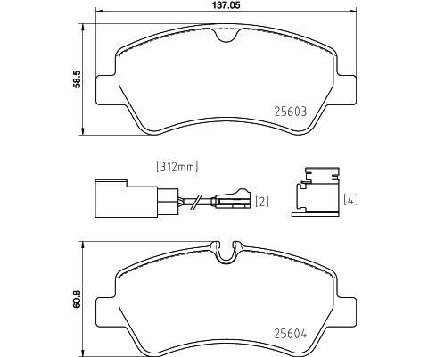 ARKA DISK BALATA CIFT TEKER TRANSIT V363-V.362 12