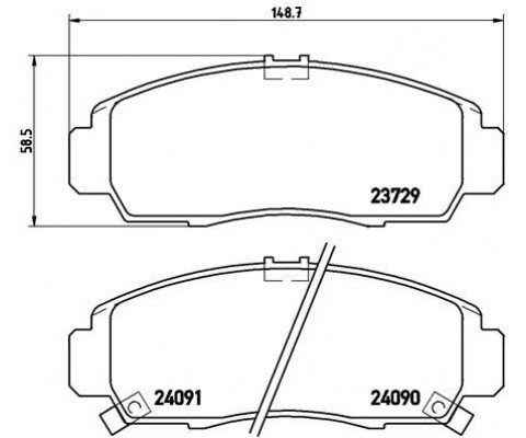 ÖN FREN BALATA HONDA CIVIC 1.6L R16A2 VTEC sedan FD6 06-11 1.8L R18A2 FD7 06-