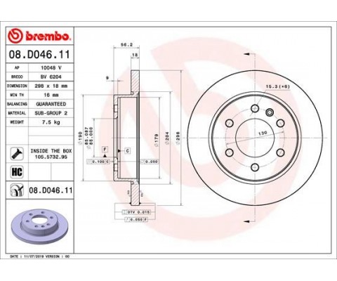 FREN DISKI ARKA MERCEDES SPRINTER B907 B910 18 ELEKTRONIK PARK FRENI