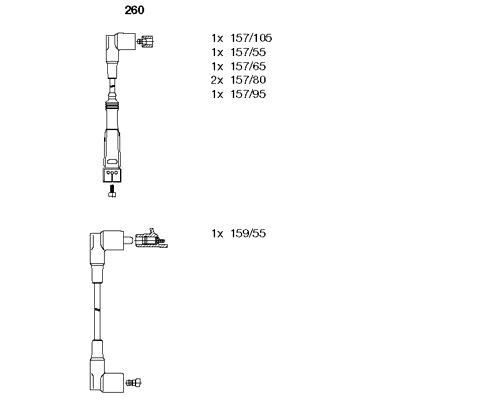 ATESLEME KABLOSU SETI MERCEDES M110 W123 S123 C123 W460 W126 R107