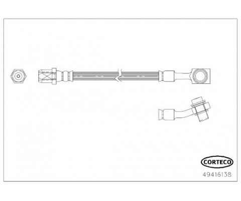 FREN HORTUMU ARKA MERCEDES W205 S205 C205 A205 W213 C238 C253 C257 N290