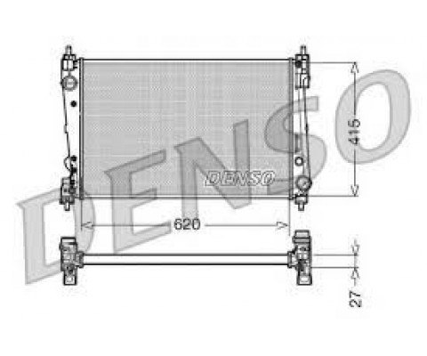 RADYATÖR CORSA D 05 PUNTO 05 BRAVO II 07 1.3 JTD-1.7CDTI MEK AC KLİMASIZ 620x395x27