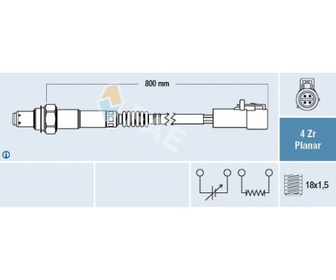OKSIJEN SENSORU FORD FIESTA FIESTA IV JA . JB : 1.6 16V 00 02 FOCUS C MAX DM2 : 1.6 TI 04 11