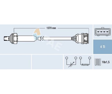 OKSİJEN SENSÖRÜ OTA4N-5D1 VOLVO S40 2.0T4 97-04 1362MM