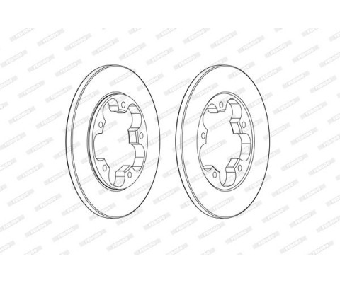 ARKA FREN DISKI TRANSIT V363 14 TEK TEKER A.CEKER DUZ 308MM 5 BIJON