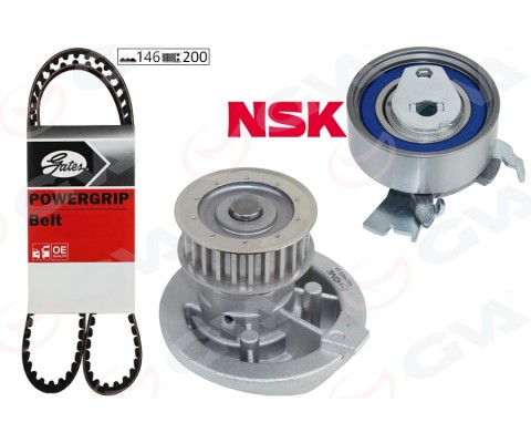 DEVİRDAİMLİ EKSANTRİK GERGİ KİTİ VECTRA A-OMEGA A-ASTRA F-CALIBRA-KADETT E 1.8i-2.0i 8V 18SV-C18NZ