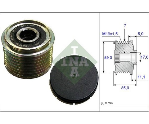 ALTERNATÖR KASNAĞI TRANSİT 2.4 DI-2.4DE-2.4 TDCI 00-