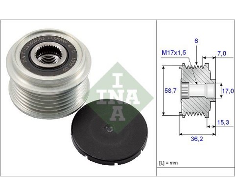 ALTERNATÖR KASNAĞI FOCUS 01-04 -FOCUS II 04- -MONDEO IV 07- -CONNECT 02- 1.8TDCI