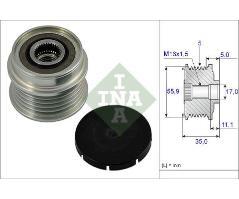 ALTERNATÖR KASNAĞI PASSAT-A4-A6 1.6-1.8T BENZİN -1.9 TDI AFN-ALZ-ALT-AVF-AWT