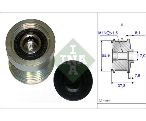 ALTERNATÖR RULMANI VOLVO C70 98-05 S40 2.4 04 S60 01 S80 98-06 S70 V70 XC70 XC90 535001910