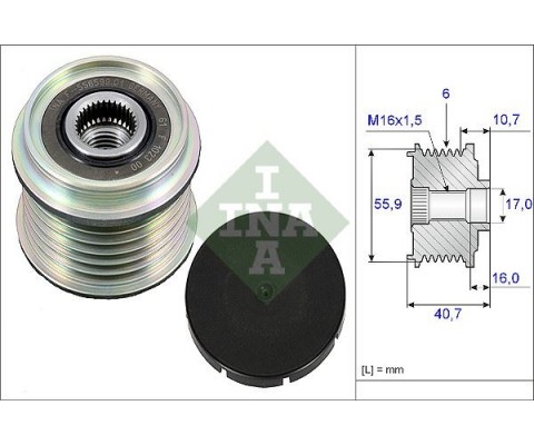 ALTERNATÖR KASNAĞI RULMANLI CLIO II-KNG-MGN-SCENIC 1.9DCI-1.9DTI-LGN II 1.8 16V-2.0 16V F9Q