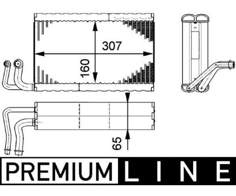 EVAPORATOR PREMIUM LINE BMW E60 E64 E63