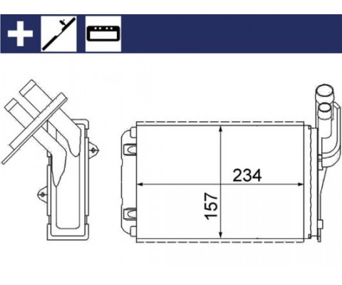 KALORİFER RADYATÖRÜ MGN I-CLIO I-R19 234x157X42