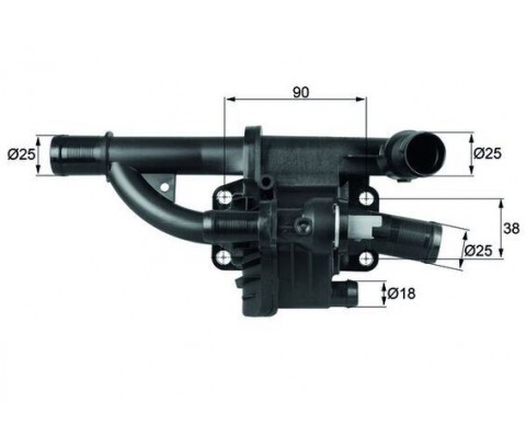 TERMOSTAT YUVASI KOMPLE PEUGEOT 206-207-307-308-407-1007-3008-5008-PARTNER TEPE-C2-C3-C4-C5 II FOCUS III 11 1.6 TDCI COURIER 14 1.5-1.6 TDCI FIESTA 08 17 1.5 TDCI B-MAX 14