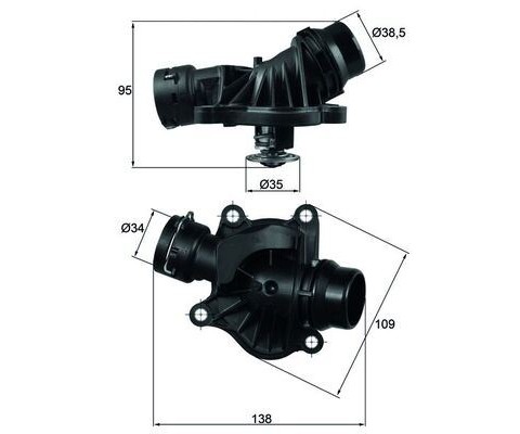 TERMOSTAT BMW M47 M57 E90 E87 E46 E91 E92 E93 E60 E61 E64 E65 E83 E70