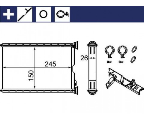 KALORIFER RADYATORU BMW E87 E90 F26 F25 E84 E92 E91 E81